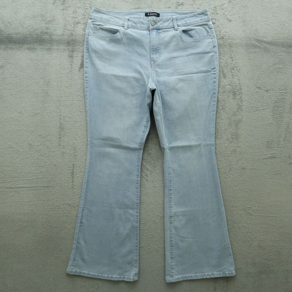 D. Jeans Women's Size 12 Blue High-Rise Bootcut Denim 31" Inseam Stretch